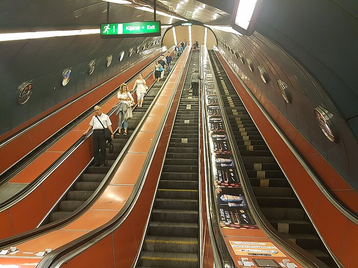 Rolltreppe in Budapest