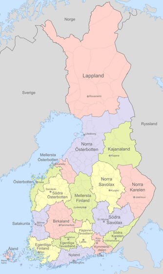 Finnland Provinzen