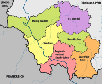 Karte Landkreise Saarland