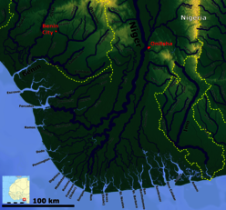 Karte vom Nigerdelta
