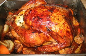 Truthahn aus dem Ofen zu Thanksgiving