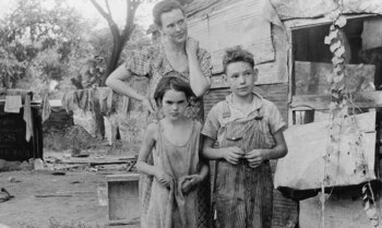 Verarmte Familie in Oklahoma 1936