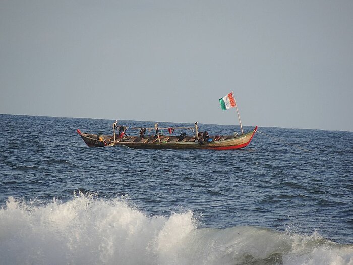 Fischerboot auf dem Atlantik