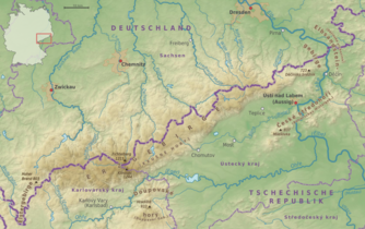 Gebirge in Tschechien an der Grenze zu Deutschland