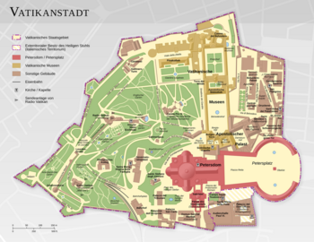 Karte der Vatikanstadt