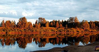 See in Lappland im Herbst