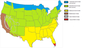 Klimazonen der USA