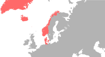 Staatsgebiet der dänisch-norwegischen Personalunion bis 1814