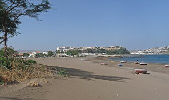 Plateau in Praia vom Strand aus 