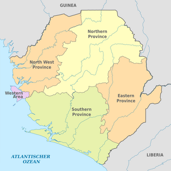 Politische Gliederung von Sierra Leone