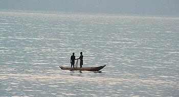 Fischerboot in São Tomé und Príncipe