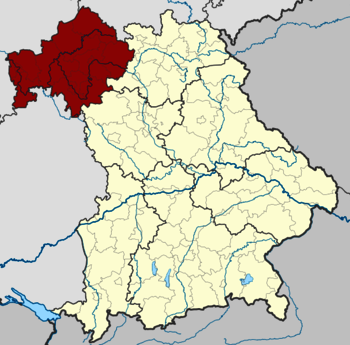 Karte Regierungsbezirk Unterfranken