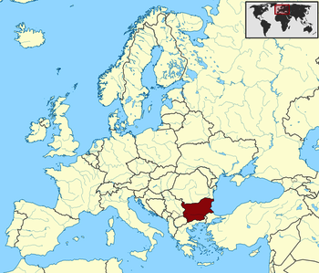 Karte Lage von Bulgarien