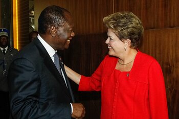 Präsident der Elfenbeinküste mit brasilianischer Präsidentin