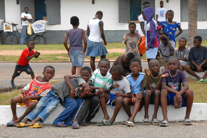 Kindergruppe in Ghana