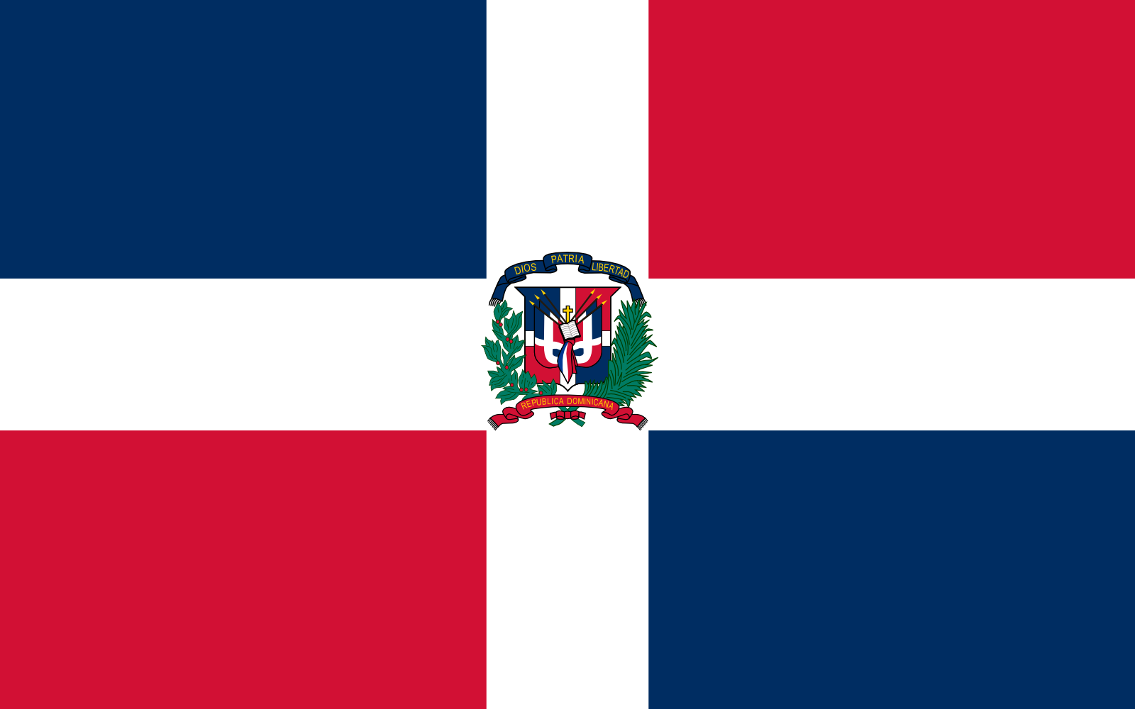 Dominikanische Republiks Flagge