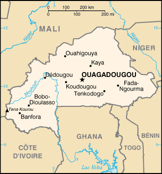 Karte von Burkina Faso