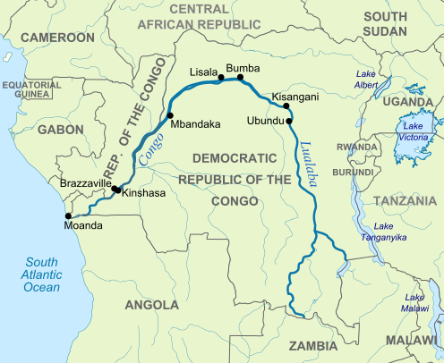 Verlauf des Flusses Kongo