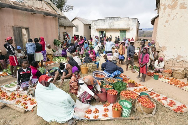 Gemüseverkäufer, Markt Madagaskar