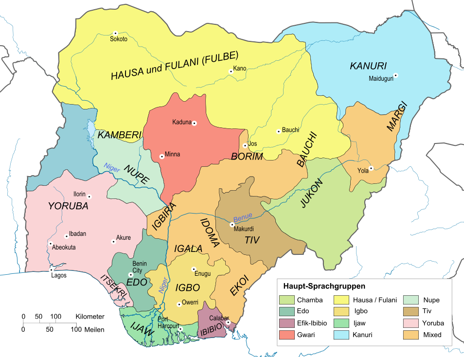 Sprachen und Völker in Nigeria