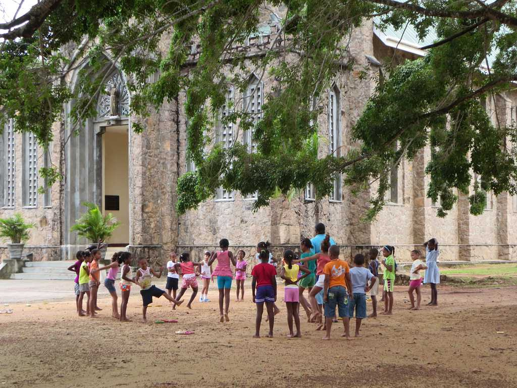 Schulkinder, Seychellen