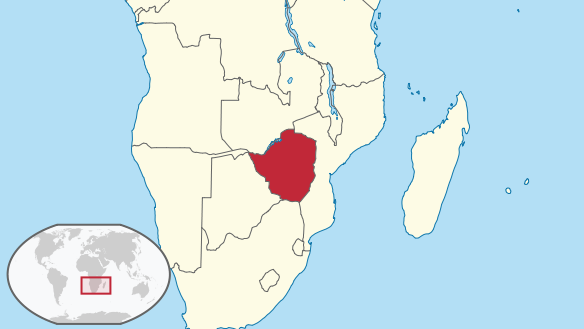 Lage von Simbabwe