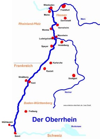 Oberrhein - Karte