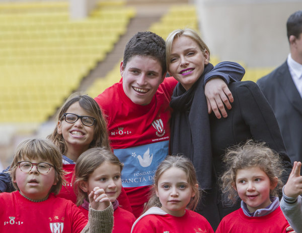 Fürstin Charlene mit Kindern