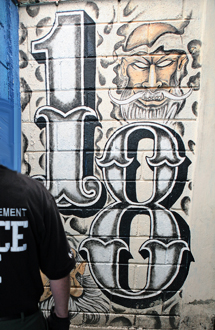 Graffiti der 18th Street Gang