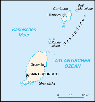 Karte von Grenada