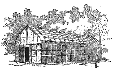Langhaus der Irokesen